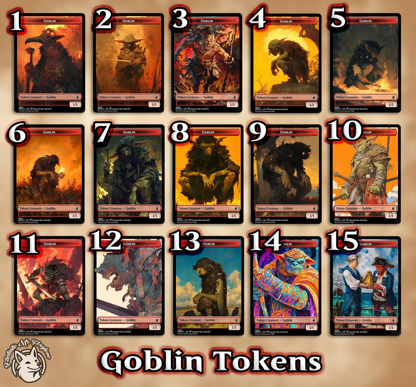 Goblin Token | Proxy Cards — 15 Arts to Choose From!