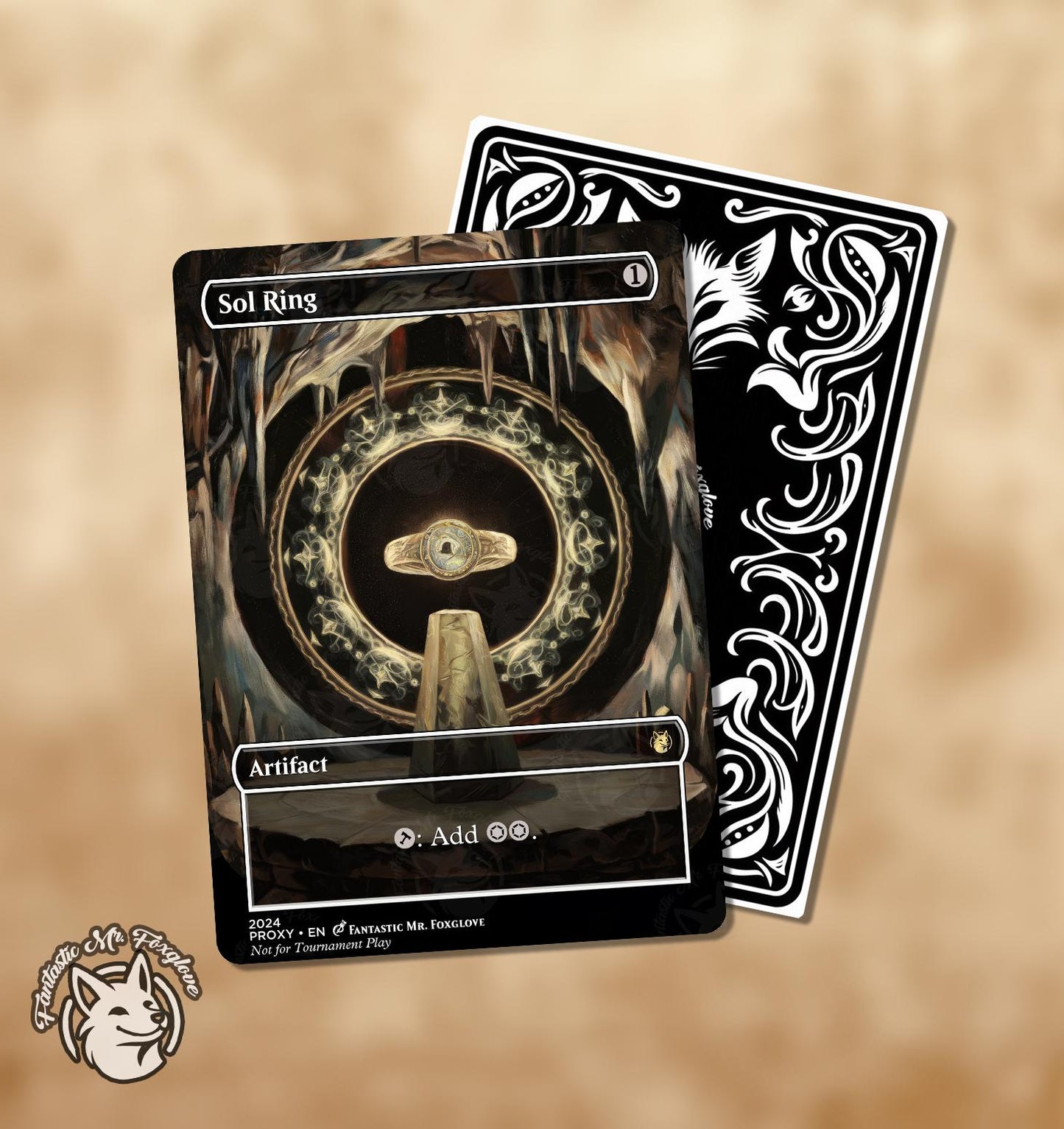 3 E.D.H. Essentials | Proxy Cards — Cmd Tower, Sol Ring & Arcane Signet
