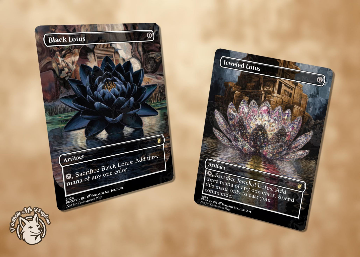 Lotus Pack | Proxy Cards for Cube, Vintage, & Legacy—Includes Black Lotus, Jeweled Lotus, Lotus Petal, Blacker Lotus, Gilded, Nyx, and more!