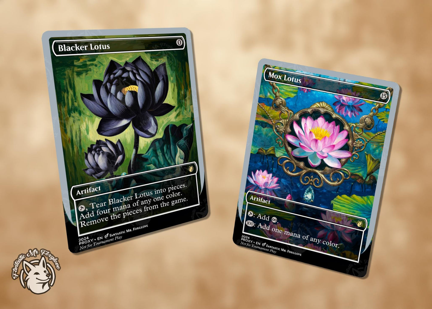 Lotus Pack | Proxy Cards for Cube, Vintage, & Legacy—Includes Black Lotus, Jeweled Lotus, Lotus Petal, Blacker Lotus, Gilded, Nyx, and more!
