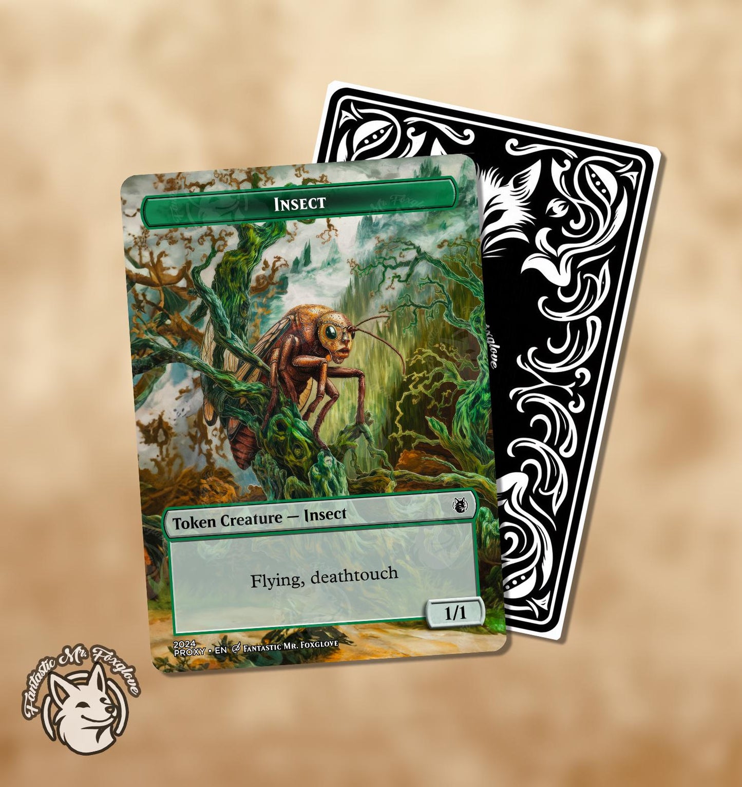 Insect Token | Custom Art Proxy Card (Choose Your Stats & Abilities!)