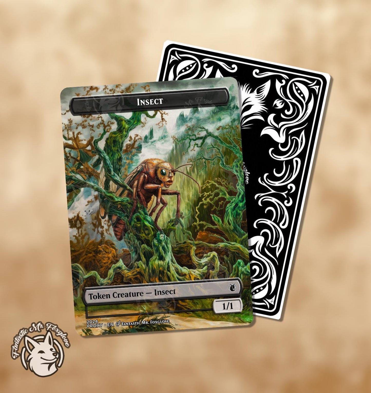 Insect Token | Custom Art Proxy Card (Choose Your Stats & Abilities!)