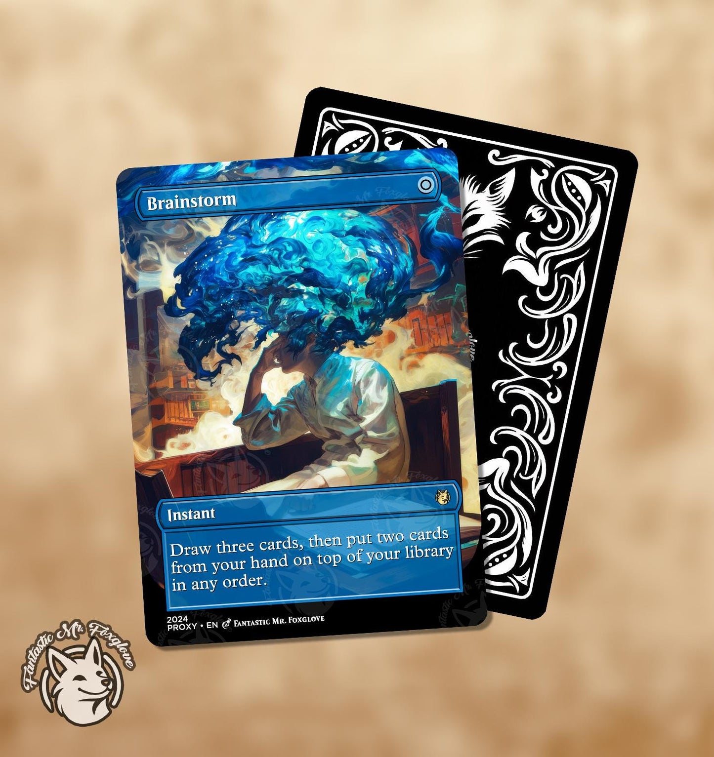 5 Legacy Blue Staples | Proxy Cards β Force of Will, Force of Negation, Brainstorm Ponder, Daze