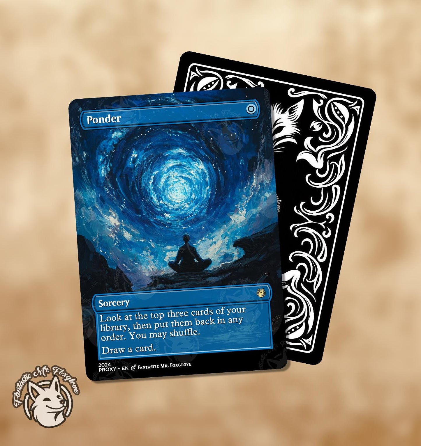 5 Legacy Blue Staples | Proxy Cards β Force of Will, Force of Negation, Brainstorm Ponder, Daze