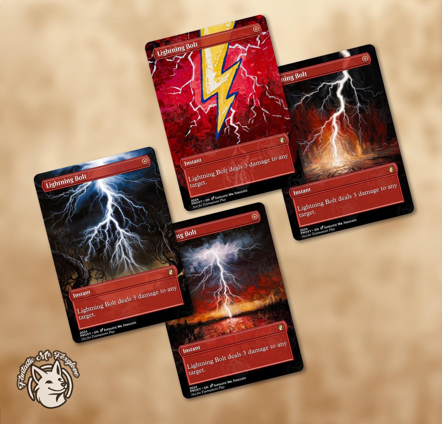 Lightning Bolt | Proxy Card — Choose Your Art!