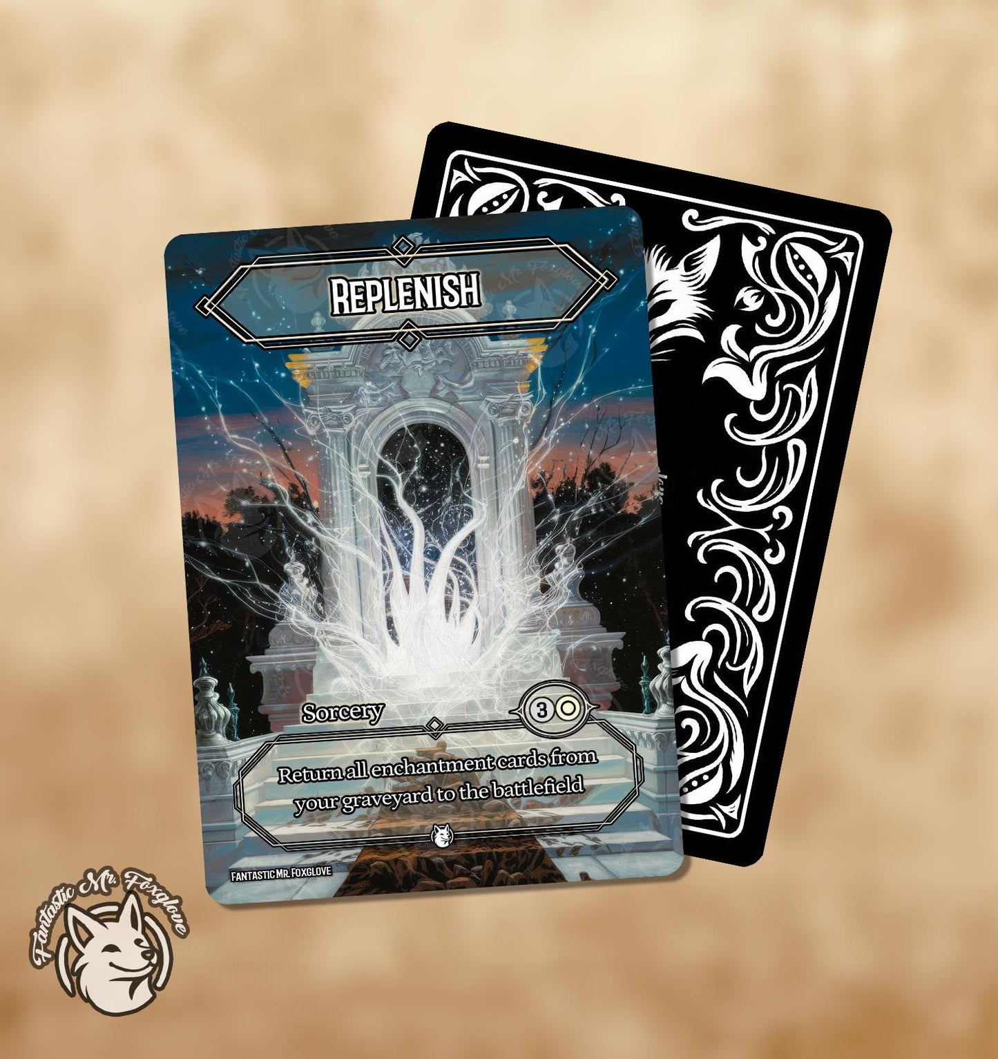 3 Enchantress Staples | Proxy Cards — Replenish, Parallax Wave, Opalescence — Great for Cube or Pre-Modern!