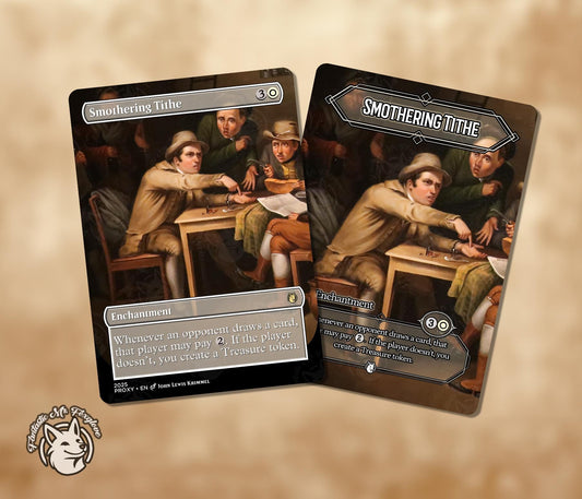 Smothering Tithe | Proxy Card with Meme Art — Art by John Lewis Krimmel (Public Domain) — Choose Your Frame!