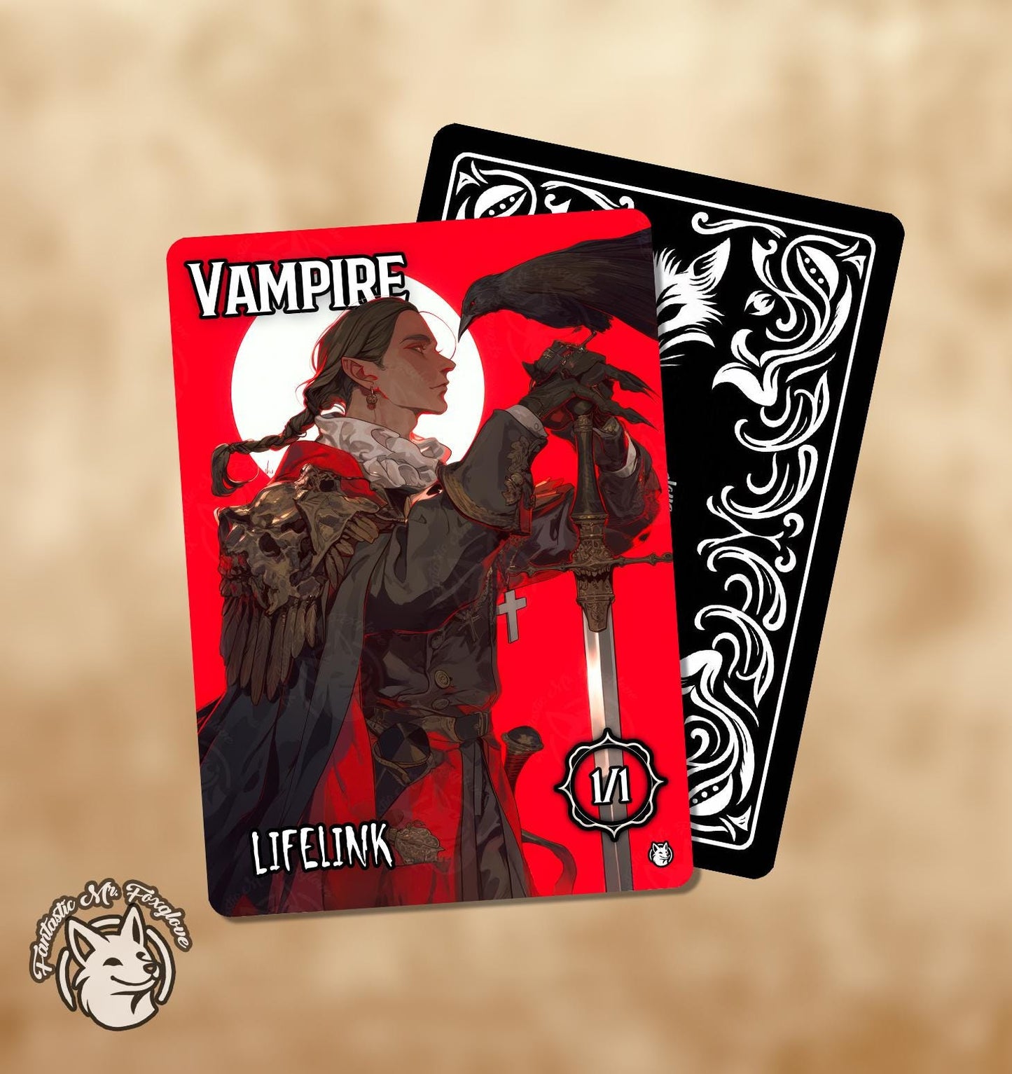 Vampire Token — Bold Modern Frame | Proxy Card (Choose Your Art and P/T!)