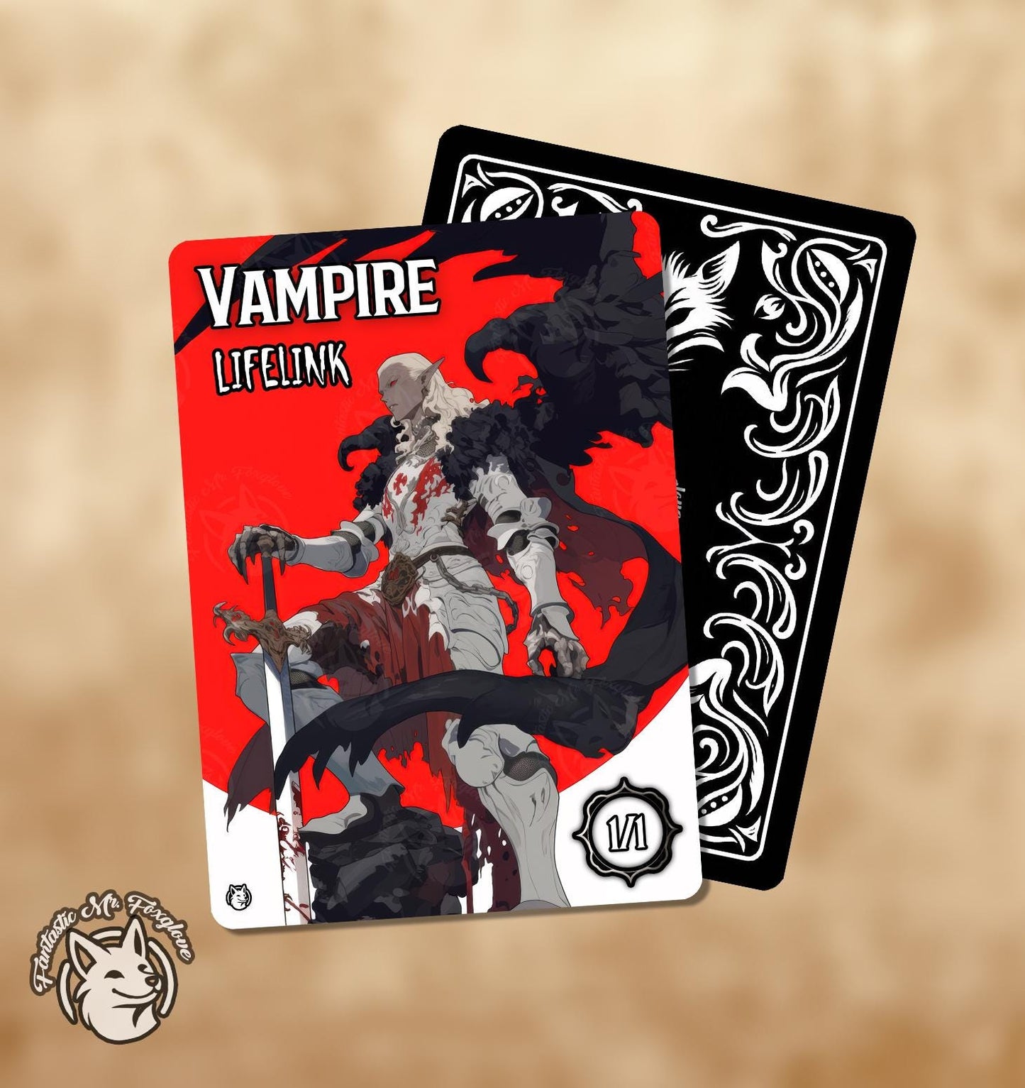 Vampire Token — Bold Modern Frame | Proxy Card (Choose Your Art and P/T!)