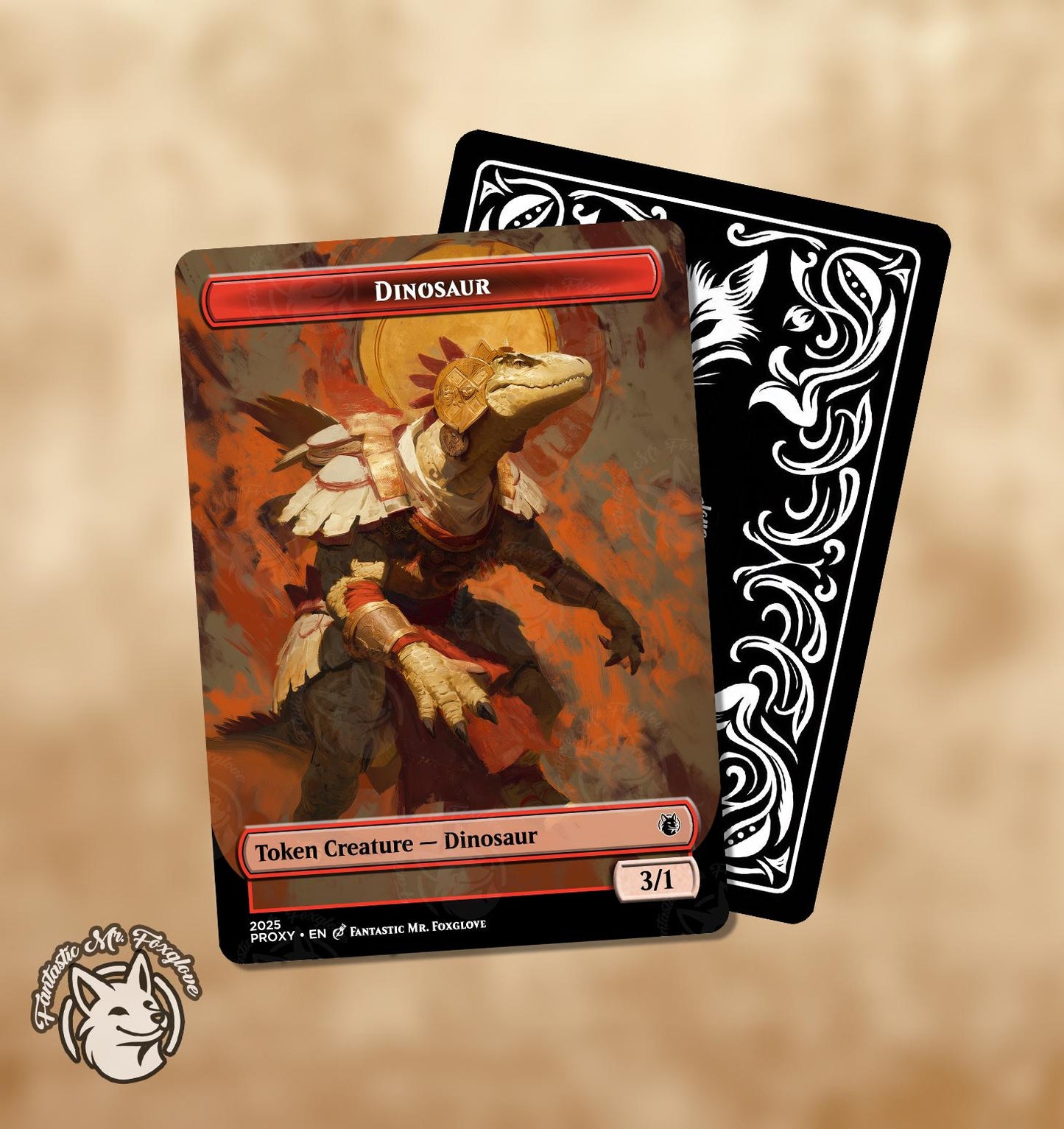 Dinosaur Token (Red) | Proxy Card