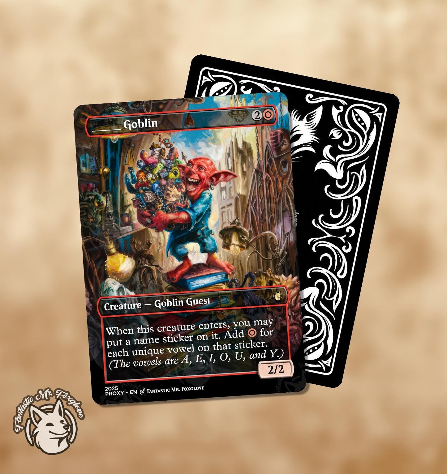 Name Sticker Goblin | Proxy Card — Option for Custom "Sticker Hell Goblin" (as accurate to Stickers as possible) and _____ Goblin