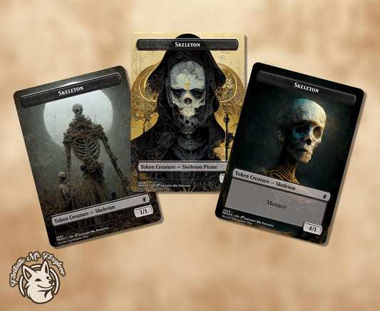 Skeleton Token | Proxy Card (Choose Your Art and P/T!) — Includes Jumblebones Option