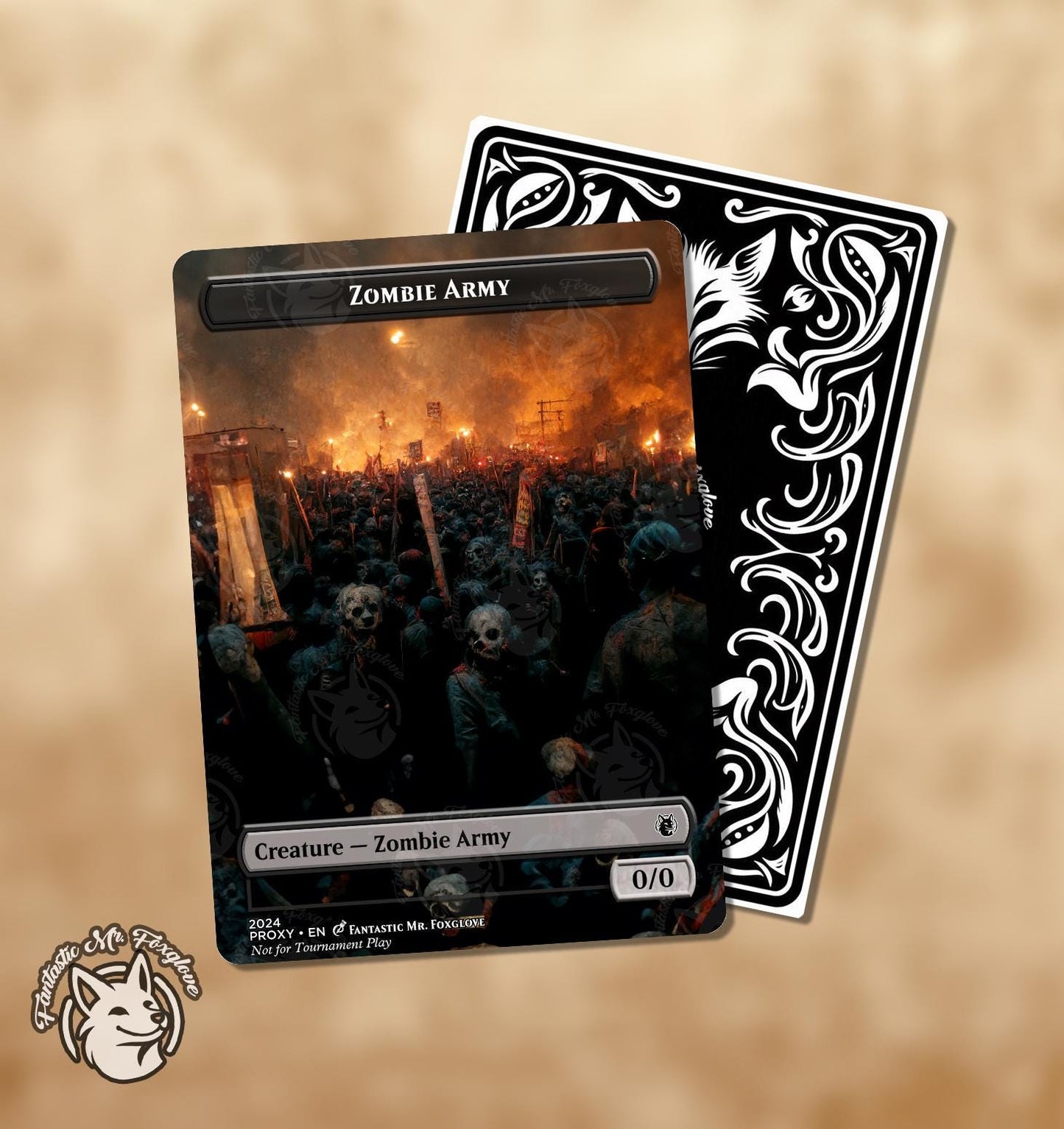 Zombie Token | Custom Art Proxy Card — Choose Your Art! Includes Decayed and Zombie Army Options