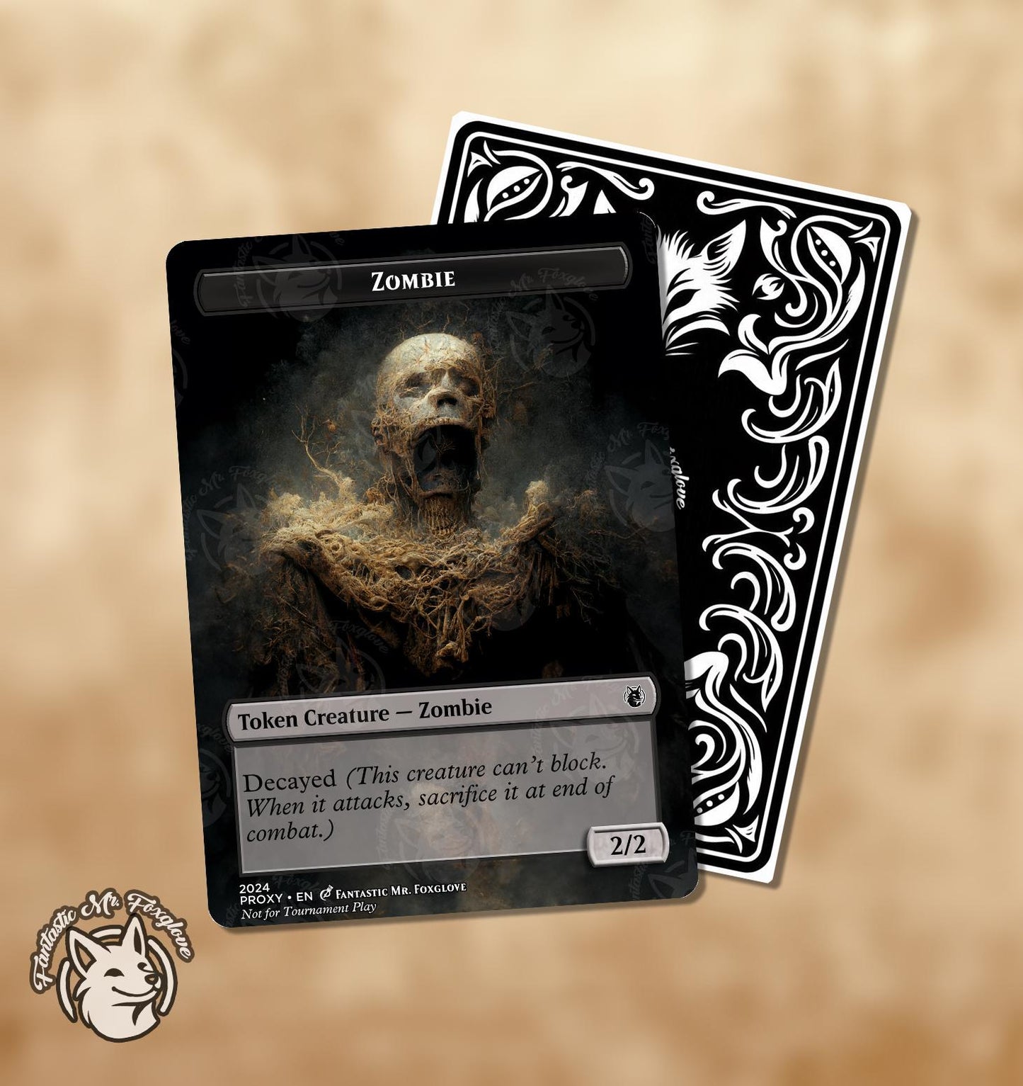 Zombie Token | Custom Art Proxy Card — Choose Your Art! Includes Decayed and Zombie Army Options
