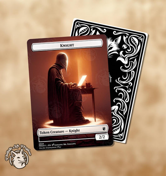 Knight Token | Proxy Card (Choose Your P/T and Abilities!)