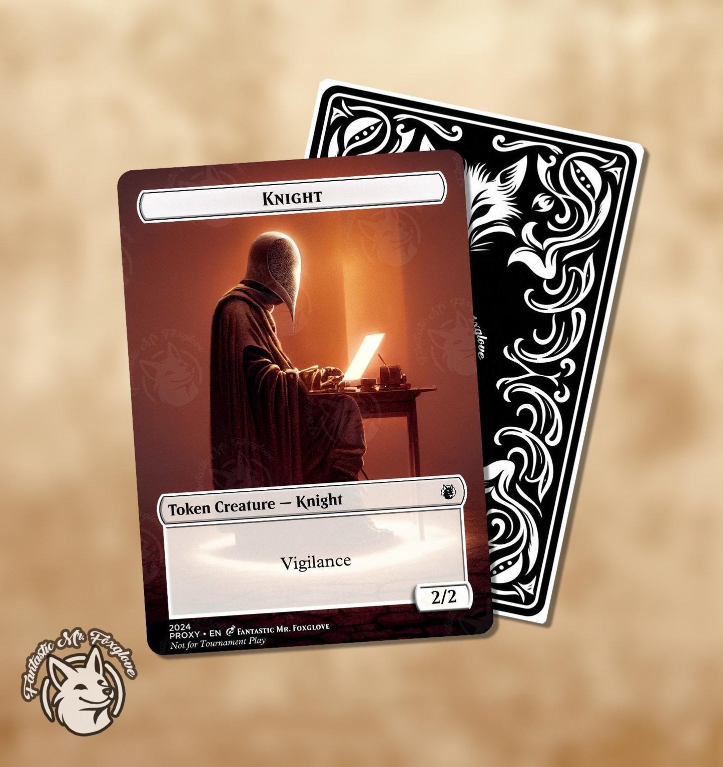 Knight Token | Proxy Card (Choose Your P/T and Abilities!)