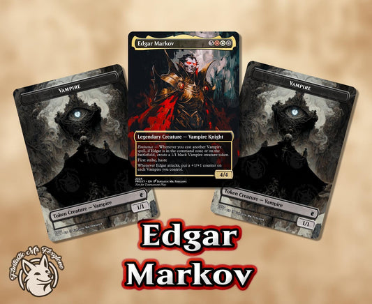Edgar Markov + Vampire Tokens | Proxy Card (Choose Your Art!)