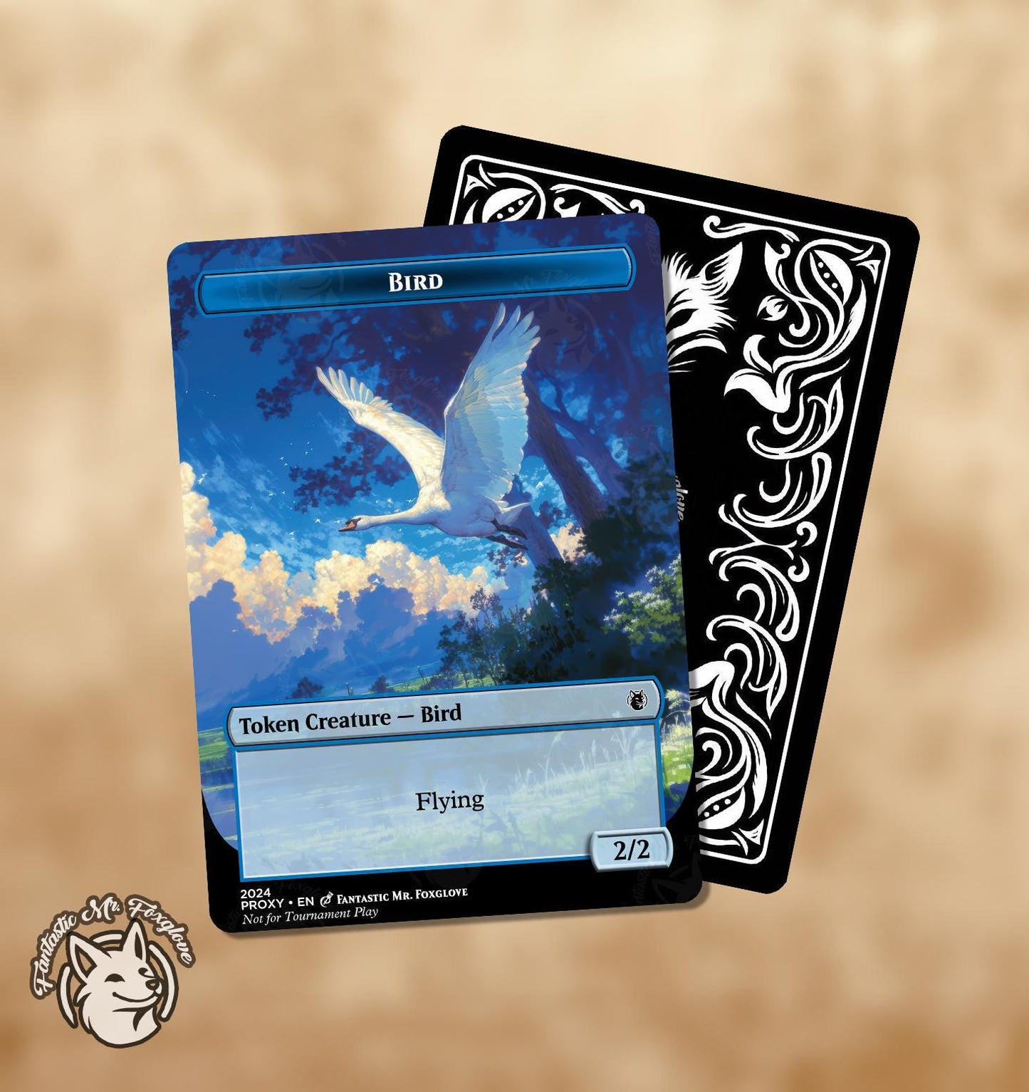 Bird Token | Custom Art Proxy Card — Great for Swan Song or Bird Tribal Decks!