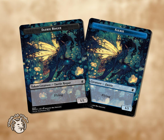 Faerie & Faerie Rogue Token | Custom Art Proxy Card