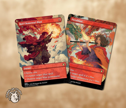 Red Elemental Blast & Pyroblast | Proxy Cards