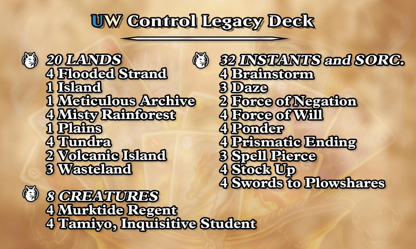 UW Control Legacy Proxy Deck | 75 Proxy Cards for Playtesting — Fun, Competitive, Ready-to-Play Deck!