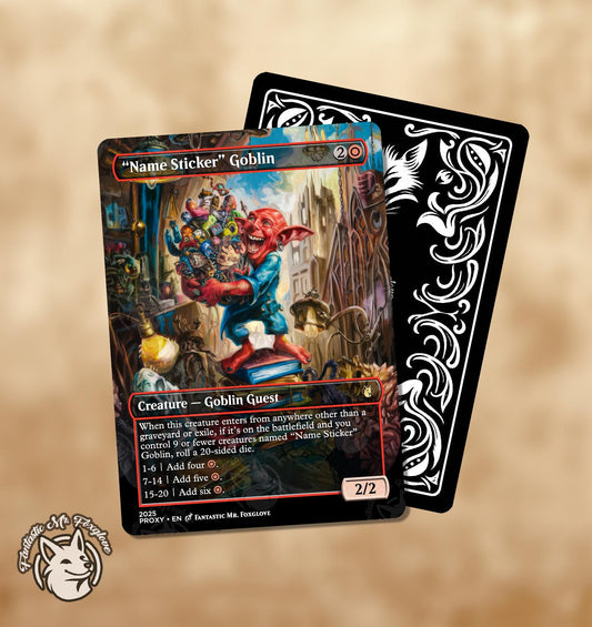 Name Sticker Goblin | Proxy Card — Option for Custom "Sticker Hell Goblin" (as accurate to Stickers as possible) and _____ Goblin