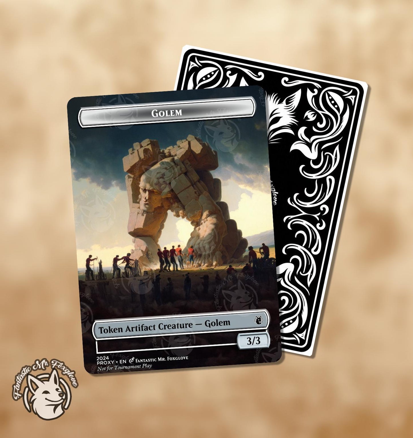 Golem Token | Proxy Card (Choose Your Art and P/T!) — Great for Blade Splicer, Nexus of Becoming, General Ferrous Rokiric, etc