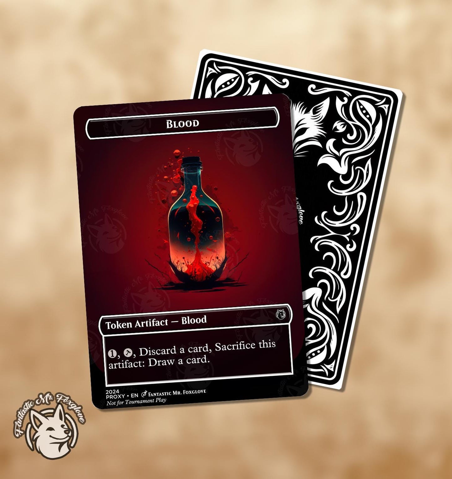 Blood Token | Proxy Cards — Perfect for a Vampire Deck!