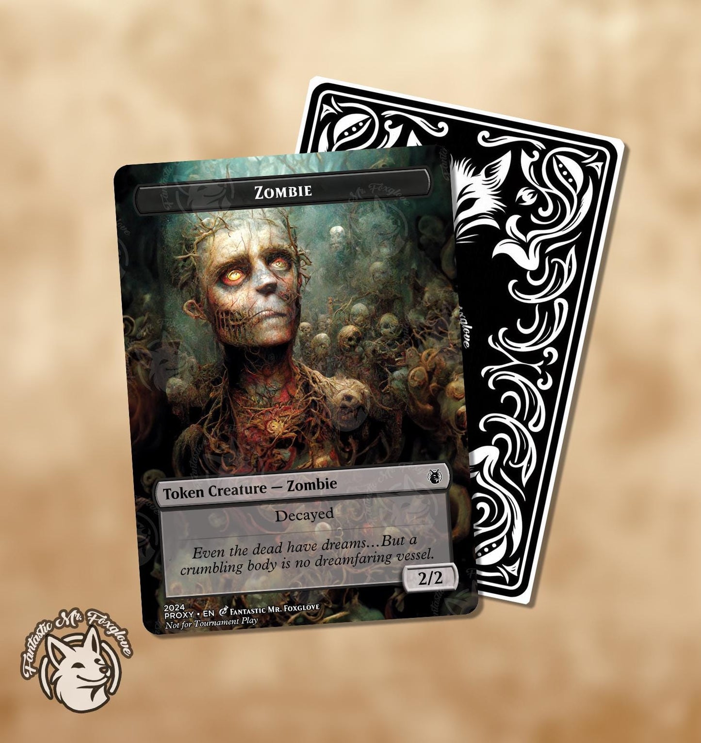 Zombie Token | Custom Art Proxy Card — Choose Your Art! Includes Decayed and Zombie Army Options