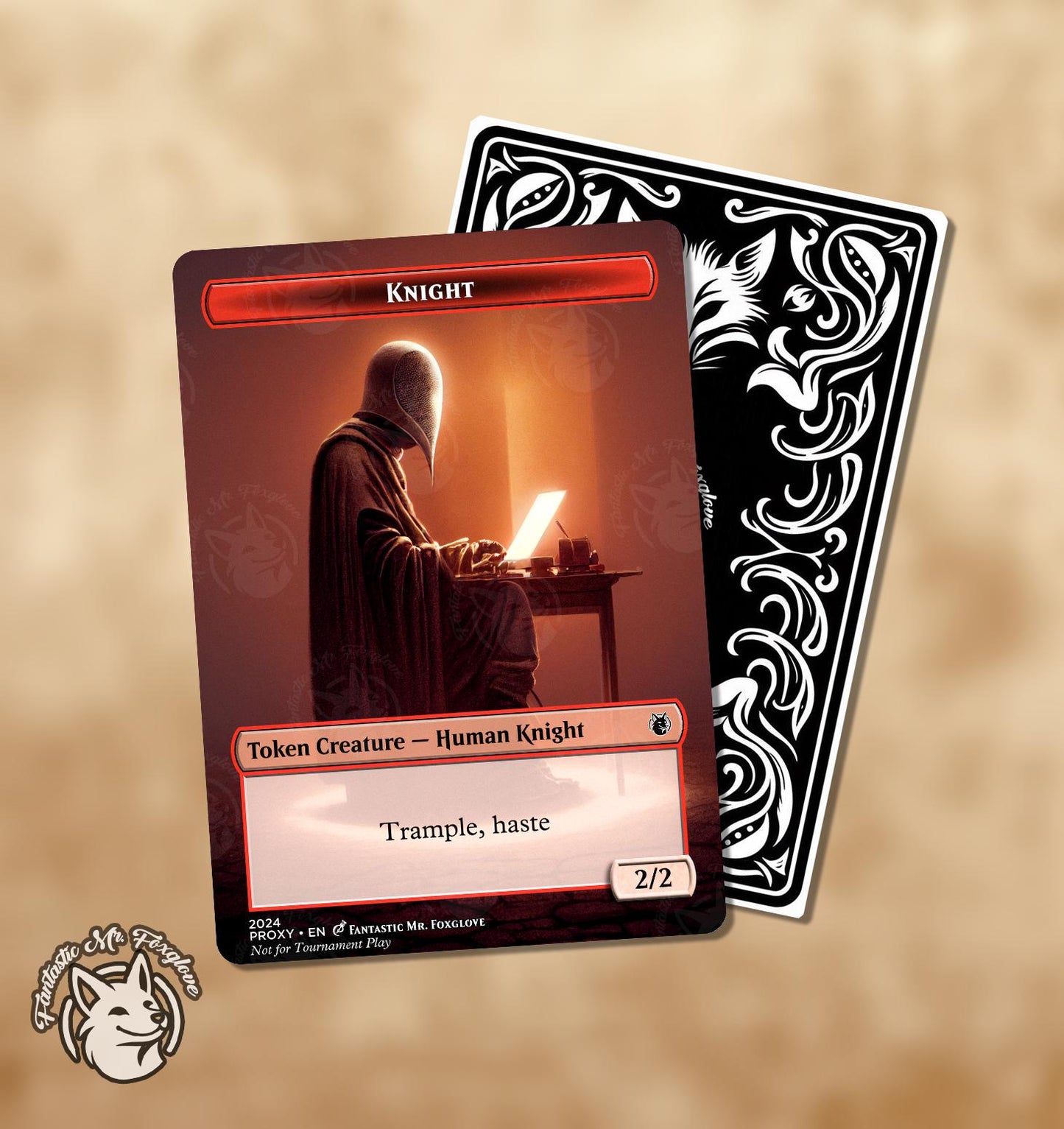 Knight Token | Proxy Card (Choose Your P/T and Abilities!)