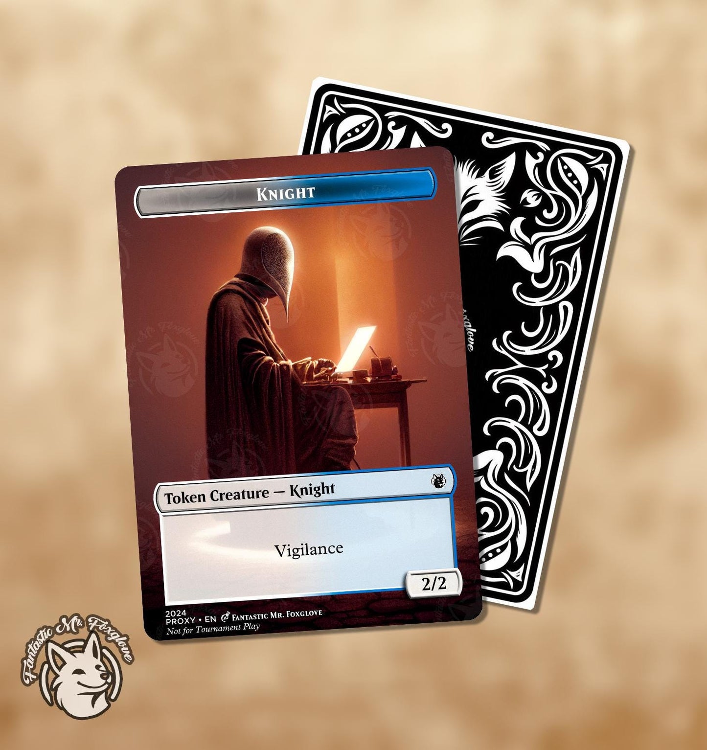 Knight Token | Proxy Card (Choose Your P/T and Abilities!)