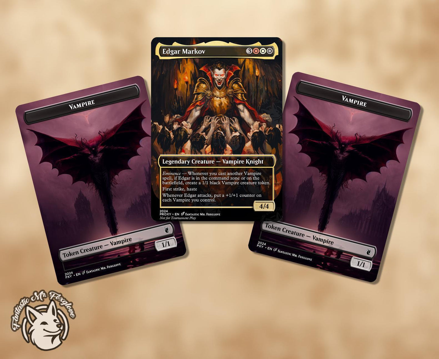 Edgar Markov + Vampire Tokens | Proxy Card (Choose Your Art!)
