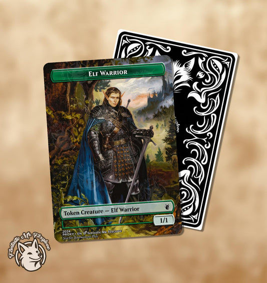 Elf Warrior Token | Custom Art Proxy Card