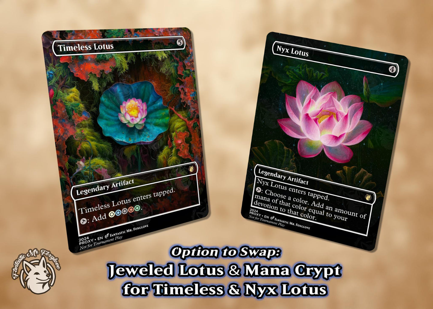 15 Artifact Staples — Mana Rocks | Proxy Cards With Sol Ring, Mana Crypt, Jeweled Lotus, Arcane Signet, Vault, Chrome Mox, Diamond, Opal Etc