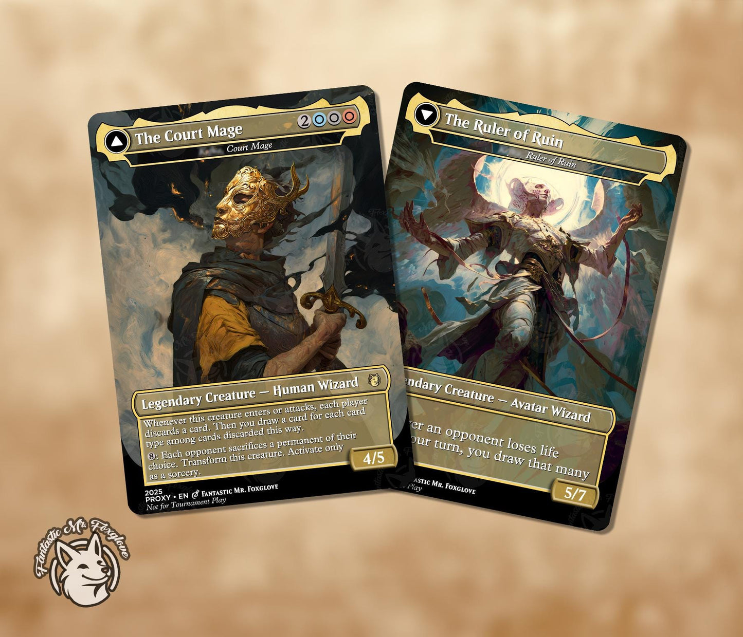 Kefka, Court Mage // Ruler of Ruin | Proxy Card