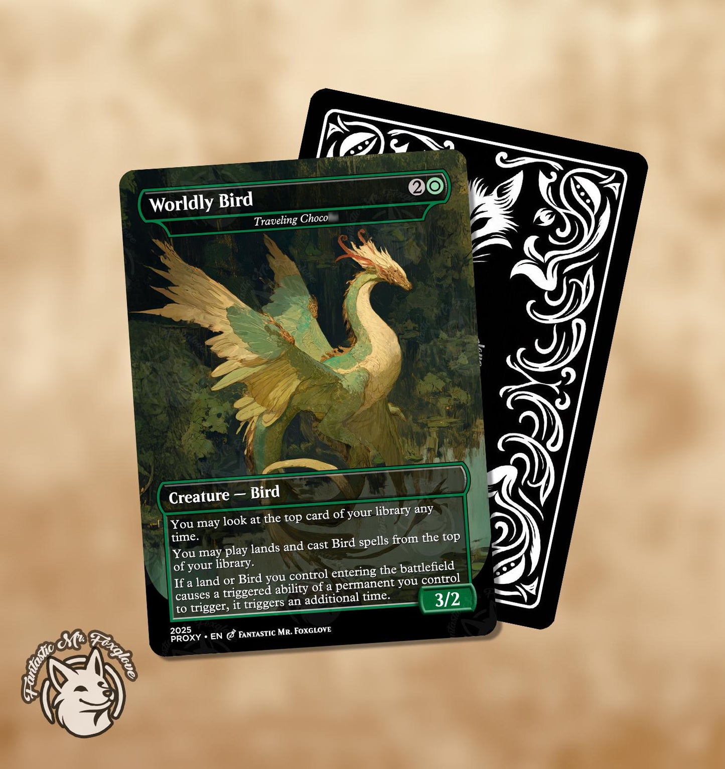 Traveling Choco | Proxy Card— Custom In-Universe Nickname Version! "Worldly Bird"