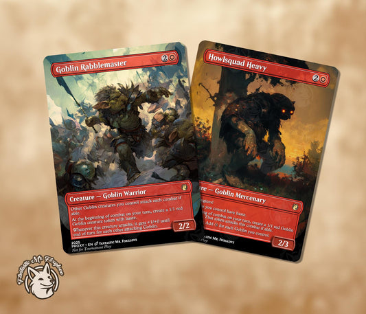 Goblin Rabblemaster & Howlsquad Heavy | Proxy Cards