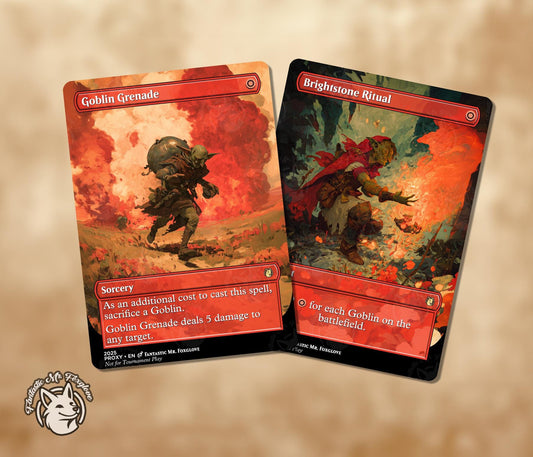 Goblin Grenade & Brightstone Ritual | Proxy Cards