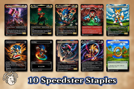 Speedster Bundle | 10 Proxy Cards — S0nic, Shadow, Tails, Knuckles, Eggman, Amy, Sol Ring, Treasure, Lighting Greaves, Super State