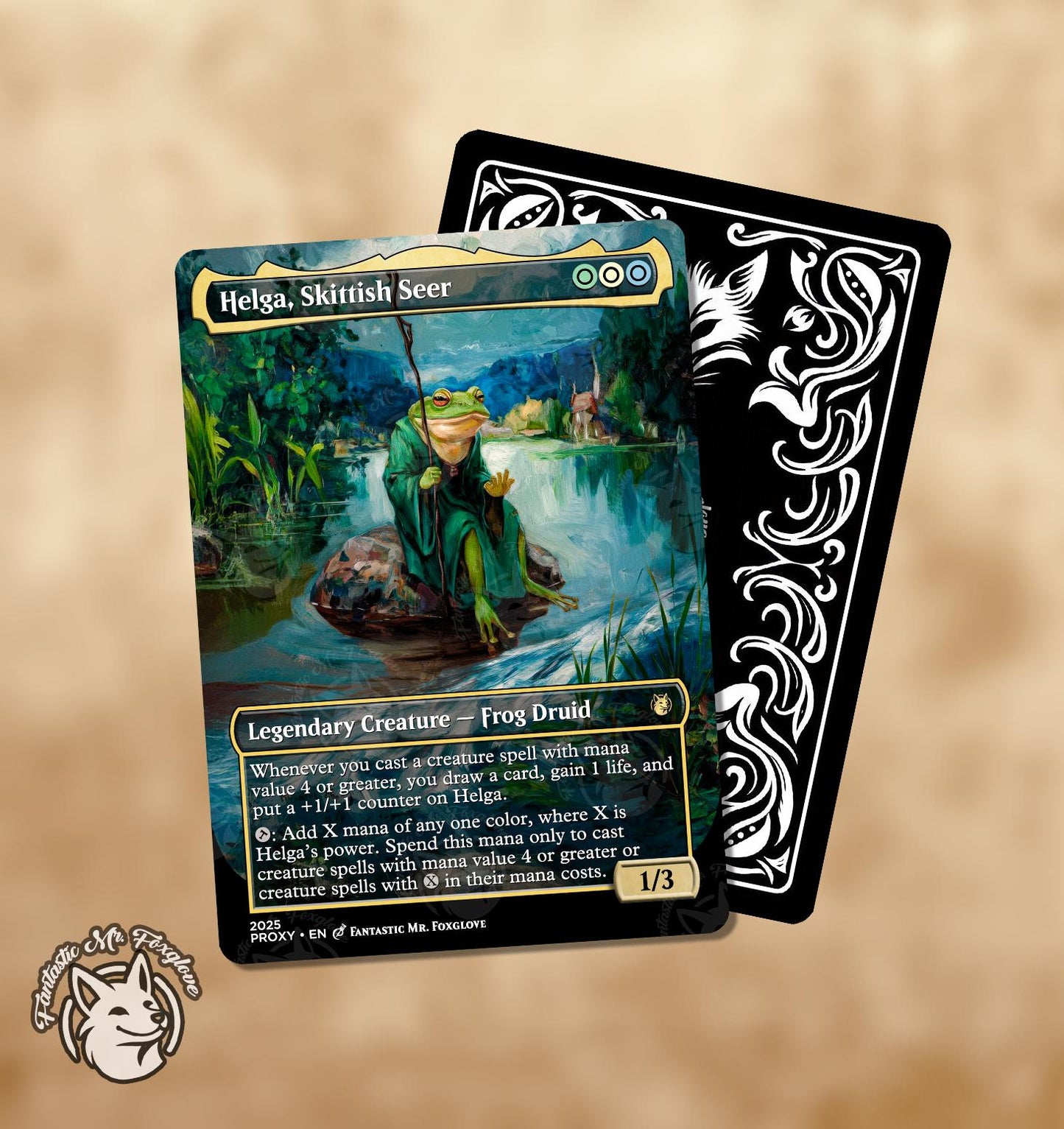 Helga, Skittish Seer | Proxy Card — Choose Your Art!