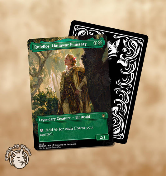 Rofellos, Llanowar Emissary | Proxy Card (Banned in Cmdr)