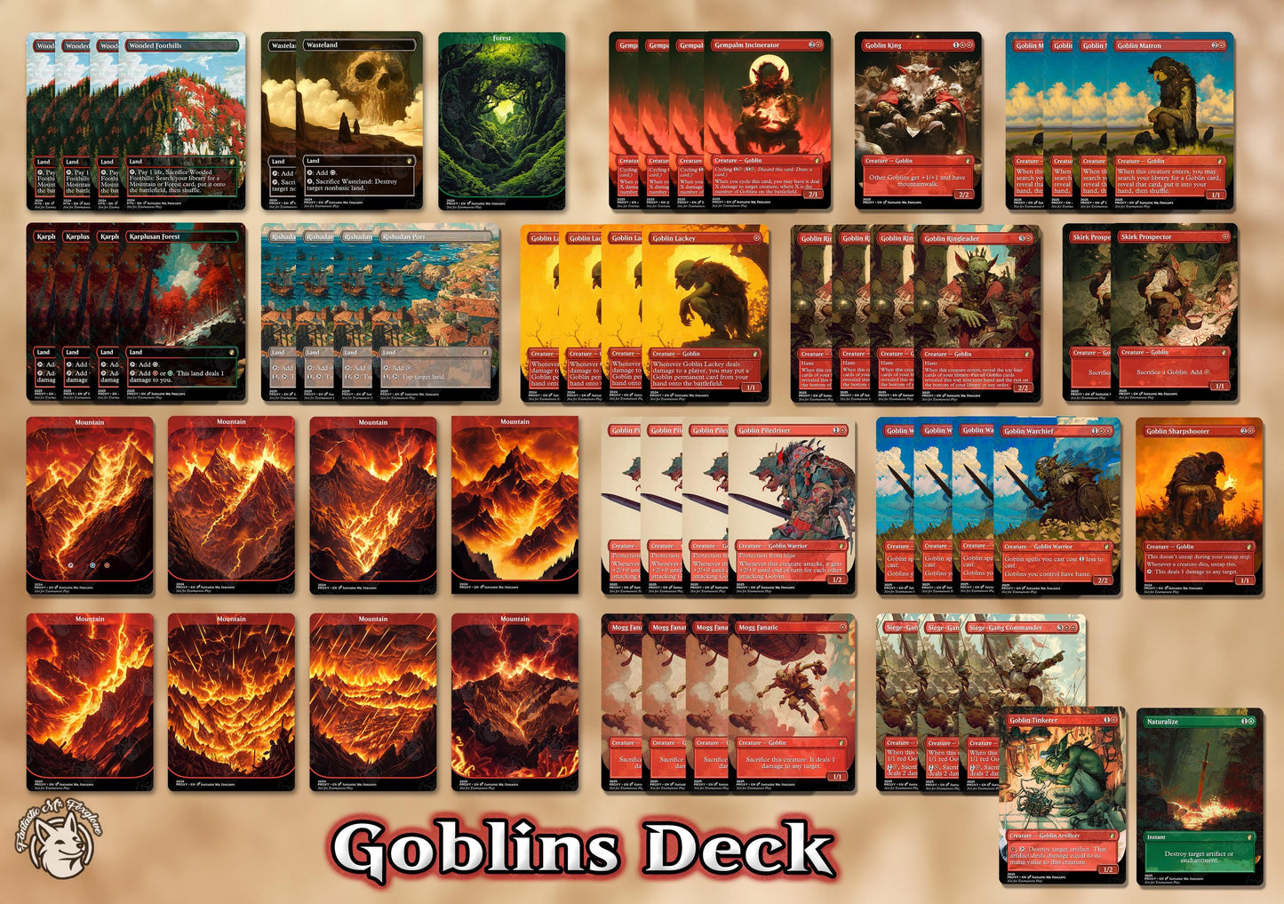Goblins Pre-Modern Proxy Deck | 75 Proxy Cards for Playtesting — Fun, Competitive, Ready-to-Play Deck!