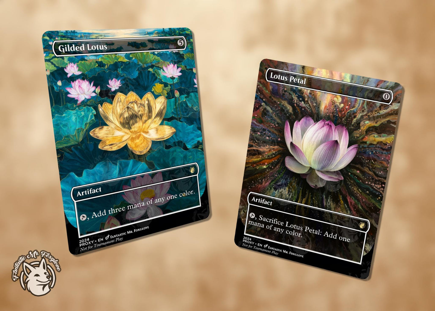 Lotus Pack | Proxy Cards for Cube, Vintage, & Legacy—Includes Black Lotus, Jeweled Lotus, Lotus Petal, Blacker Lotus, Gilded, Nyx, and more!