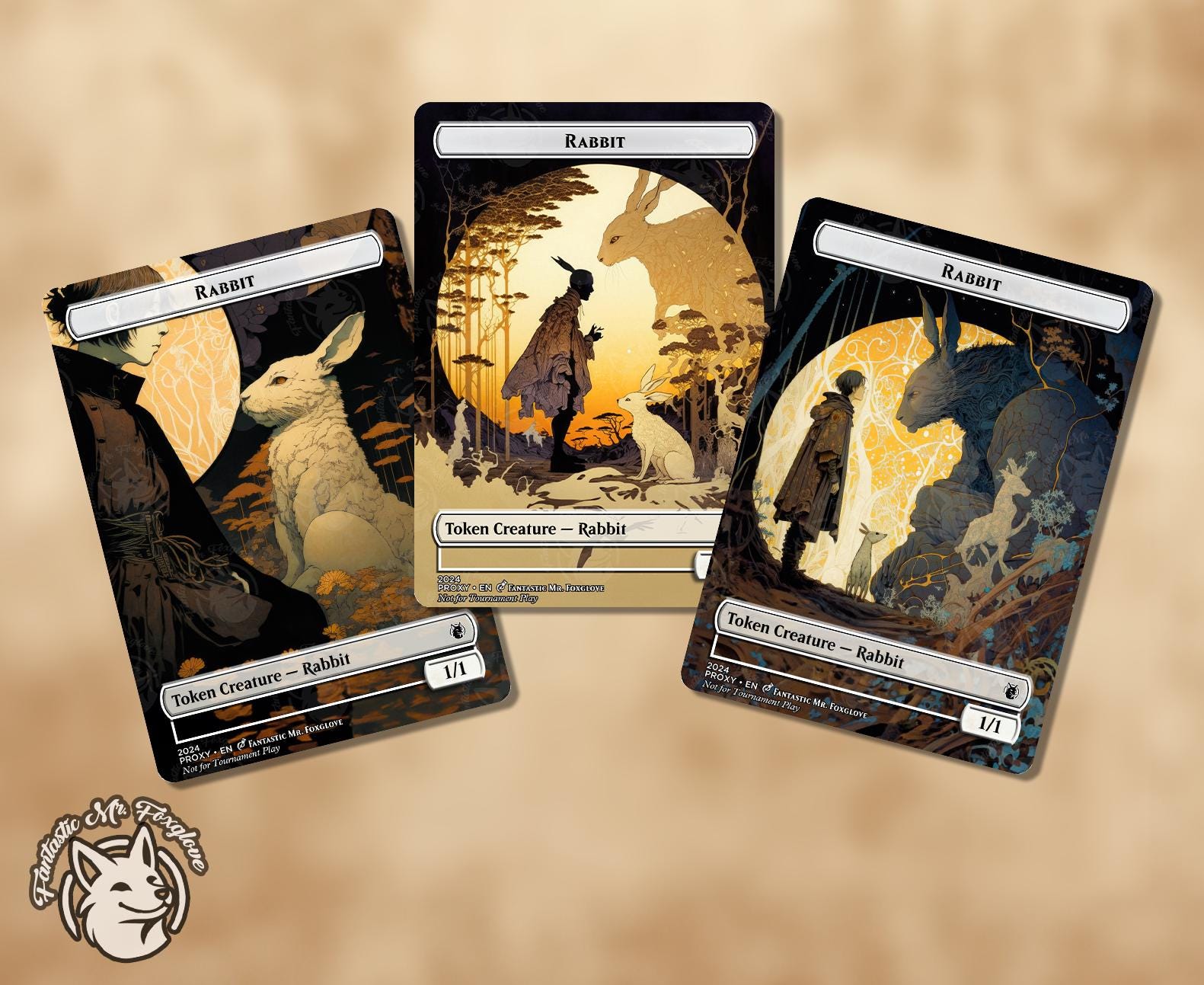 Rabbit Token | Proxy — Choose Your Art! – Fantastic Mr. Foxglove Proxies