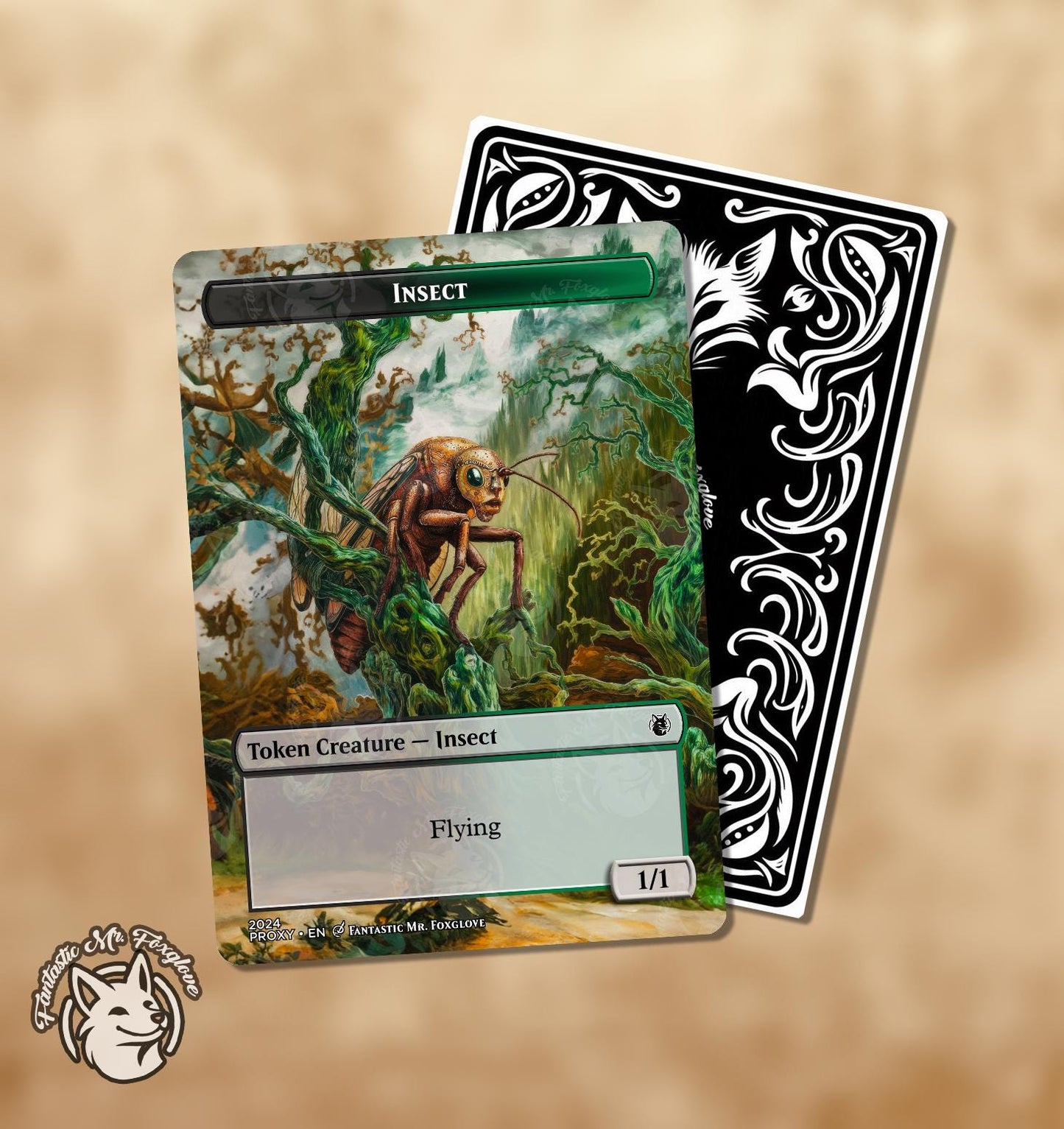 Insect Token | Custom Art Proxy Card (Choose Your Stats & Abilities!)