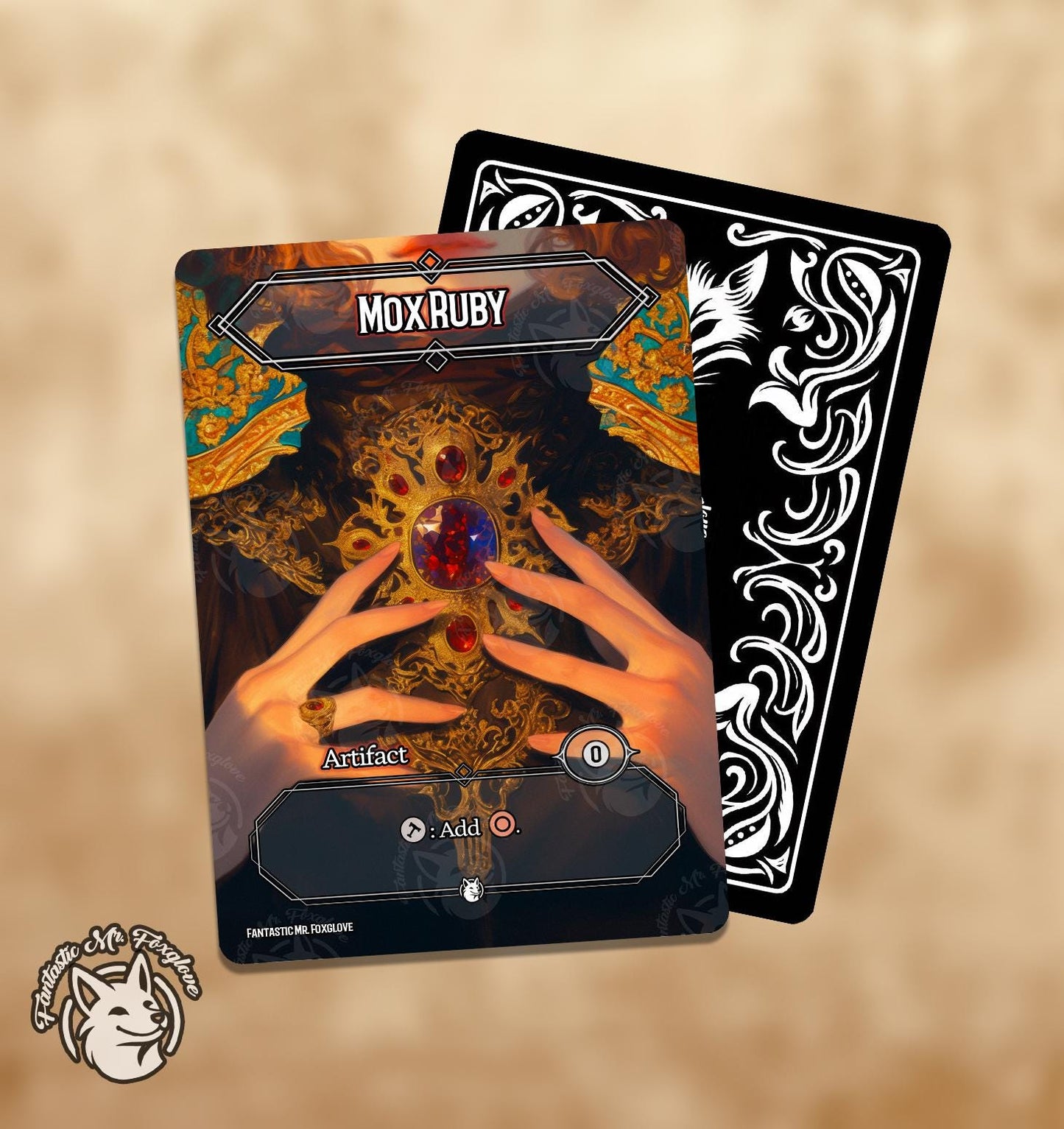5 Moxen | Vintage Staple Proxy Cards — Mox Emerald, Jet, Sapphire, Ruby and Pearl of the Power 9 — Choose Your Art and Card Frame!