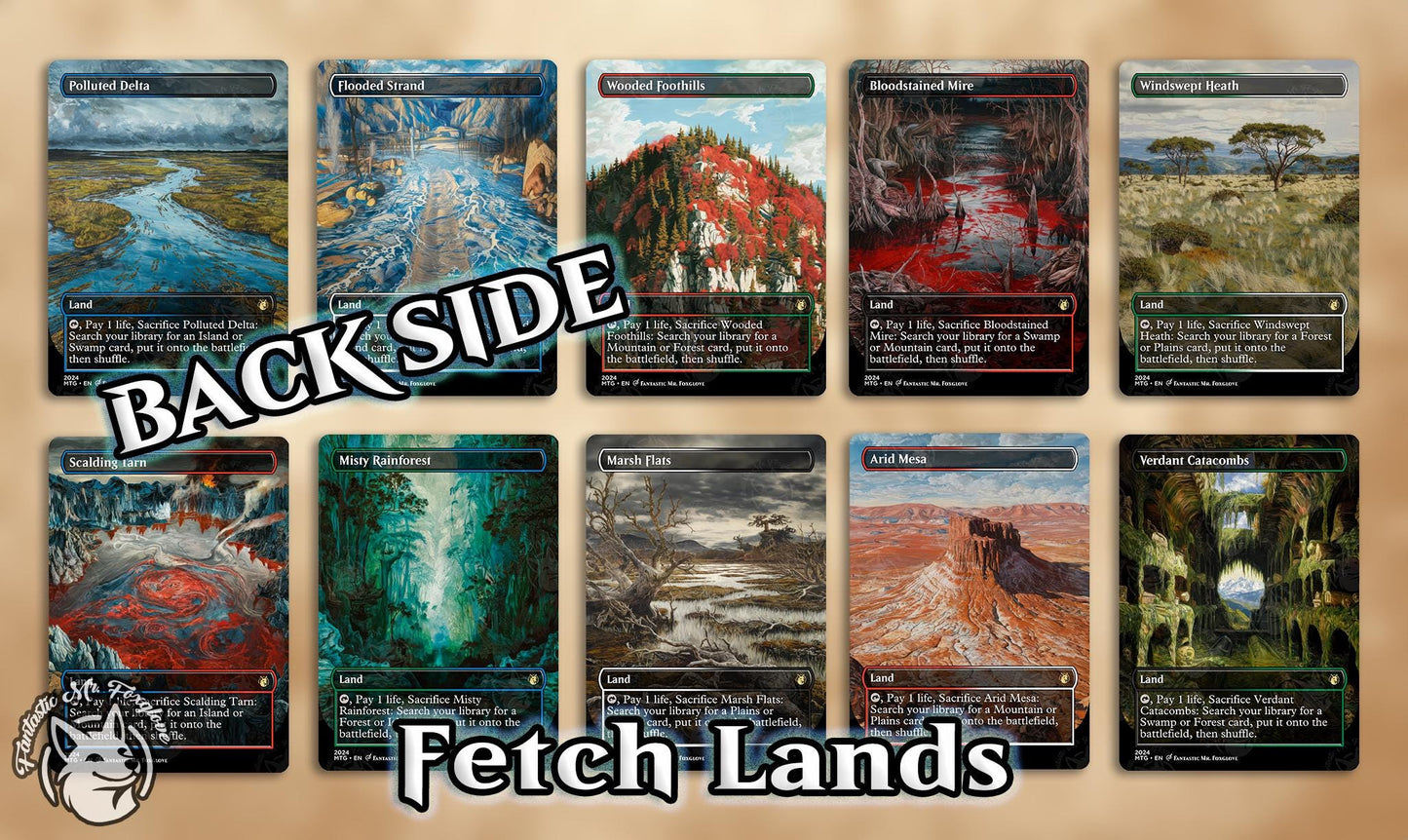 10 Dual // Fetch Lands | DOUBLE-FACED Proxy Cards