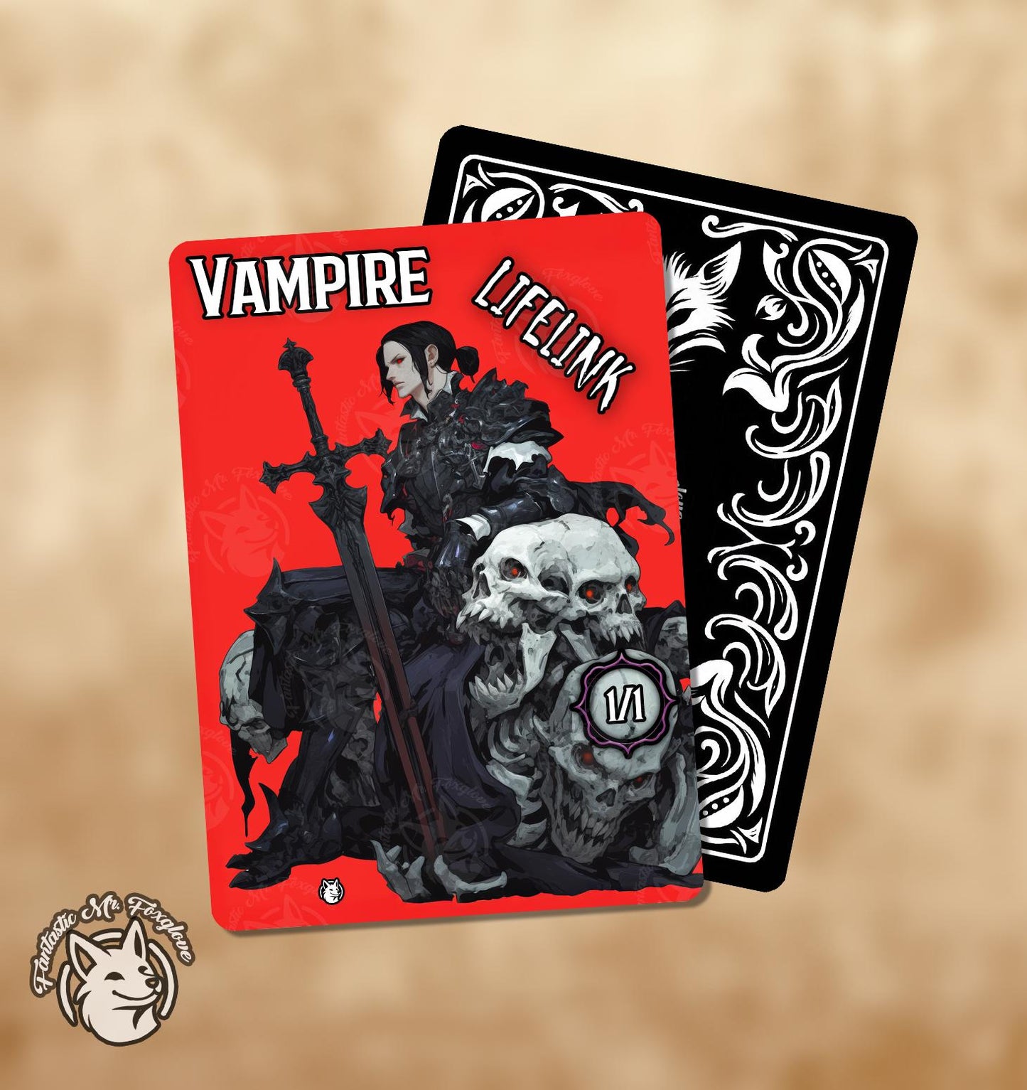 Vampire Token — Bold Modern Frame | Proxy Card (Choose Your Art and P/T!)