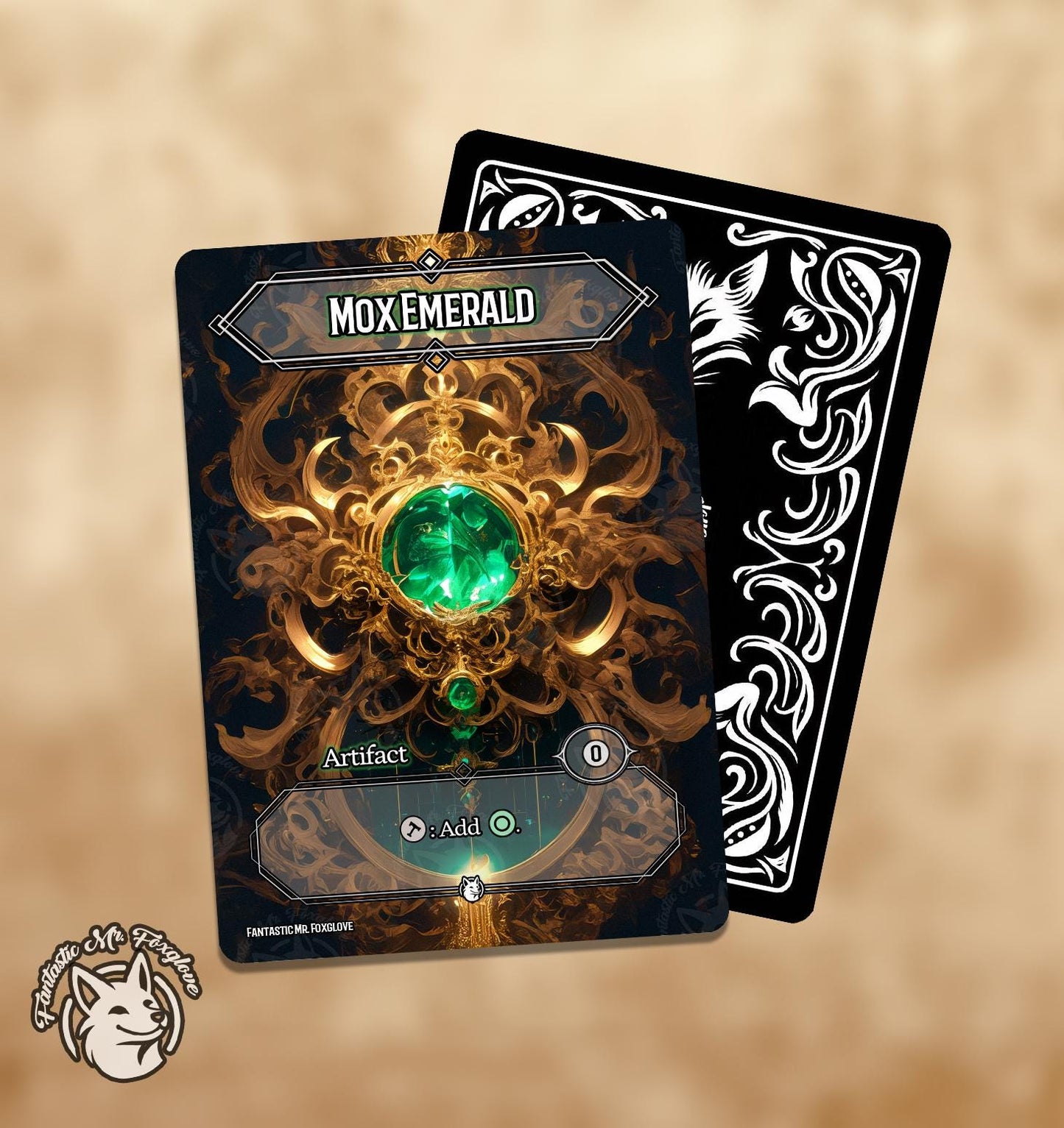 5 Moxen | Vintage Staple Proxy Cards — Mox Emerald, Jet, Sapphire, Ruby and Pearl of the Power 9 — Choose Your Art and Card Frame!