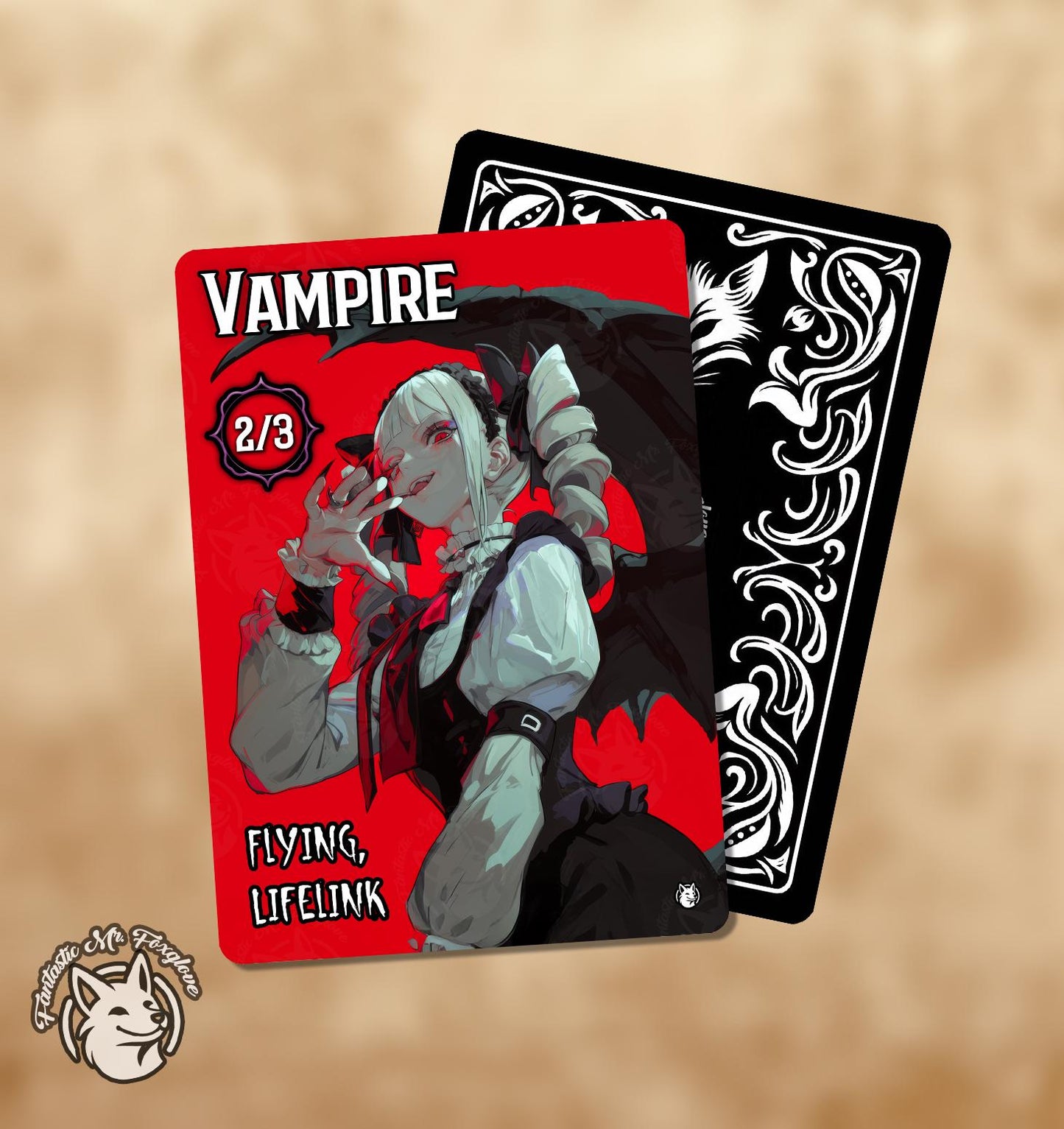 Vampire Token — Bold Modern Frame | Proxy Card (Choose Your Art and P/T!)